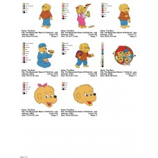 Package 8 The Berenstain Bears 01 Embroidery Designs